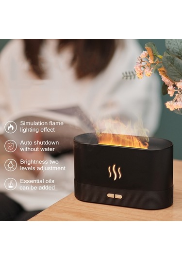 Sones Alev Aroma Difüzör Gece Lambası Nemlendirici