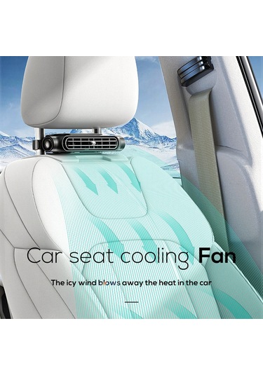 Wezone Oto Arka Koltuk Soğutucu Fani, 3 Hızlı Usb Çalıştırmalı, Tır/rv/suv Uyumlu, Sağlam Soğuk Rüzgar, Siyah Cf03