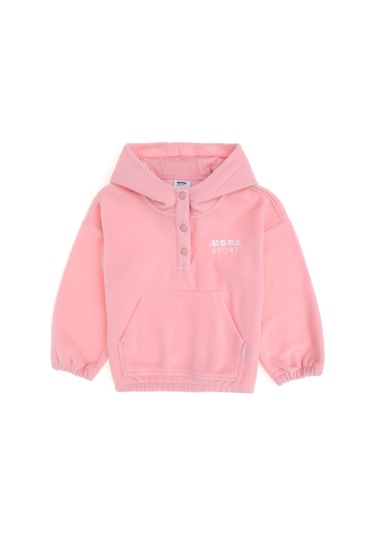 U.s. Polo Assn. Kız Çocuk Pudra Sweatshirt 50291467-vr042 Pudra