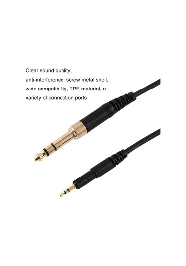 Sones Ath-m50x / M40x / M60x / M70x Kulaklık Ses Kablosu Yedek Kablosu Siyah İçin 2m