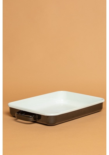 Velluto Nero Emaye Kulplu Siyah Fırın Tepsisi Ebutay Siyah