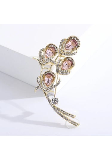 Üst Düzey Zarif Renkli Içi Boş Yaprak Broş Palto Kardigan Takım Pim Broş G2-2-982 G2-2-982