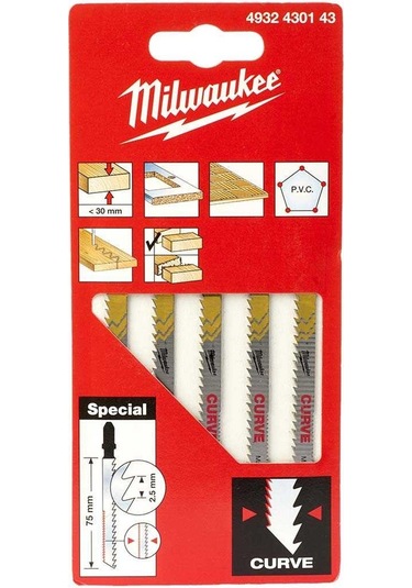 Milwaukee Ahşap Dekupaj Bıçağı Special 75 Mm Çift Diş Kavisli- 4932430143