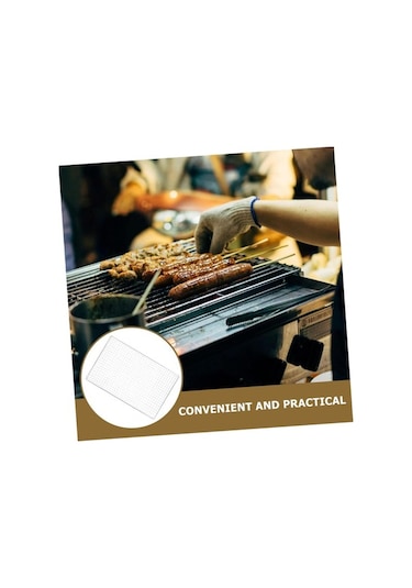 Trendooze Paslanmaz Çelik Barbekü Teli, Yapışmaz Izgara, Açık Hava Kamp İçin Kolay Temizleme