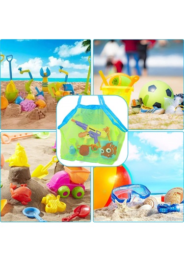 Ruicoo Çocuk Plaj Çantası - Kum Ve Su Geçirmez Hızlı Toplama Torbası 45x30x45cm Yeşil