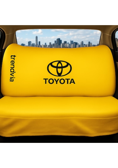Toyota Uyumlu Ön Arka Koltuk Kılıfı Penye Servis Tipi Oto Koltuk Koruma Seti Sarı