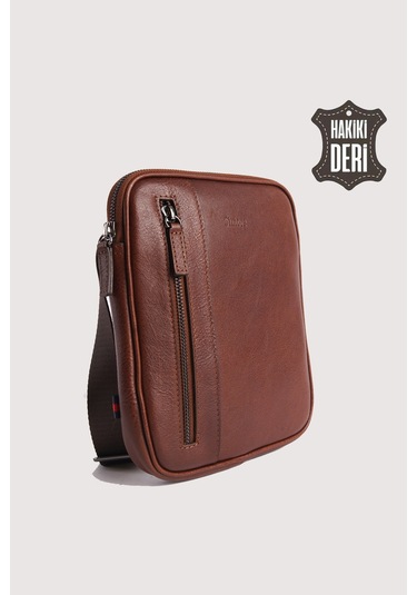 Hakiki Deri Erkek Postacı Çantası Taba Smr9250 Taba
