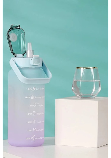 Valletta Eldorado 3lü Set Motivasyonel Su Matarası Yeşil