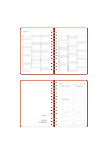 2026 A5 Spiralli Keten Haftalık Ajanda 12 Aylık - Mercan Mercan