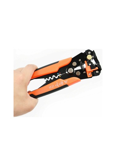 Yaleker 8 İnç Çelik Tel Soğurucu - İzolasyon Kestiği Ve Presleme Aracı, Oranj Rengi, Tek El İşlemi