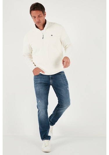 Buratti Slim Fit Anti-Pilling Tüylenme Yapmayan Bato Yaka Kışlık Şardonlu Erkek Polar 5906001 Ekru Buratti Slim Fit Anti-Pilling Tüylenme Yapmayan Bato Yaka Kışlık Şardonlu Erkek Polar 5906001 Ekru