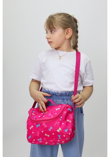 Termal Beslenme Çantası Tek Gözlü, Ayarlanabilir Omuz Askılı, Isı Yalıtımlı, Anaokulu & İlkokul Pembe