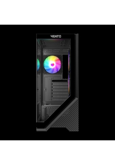 Vento Vg4202fl Mid Tower, 850w 80+ Siyah, Temperli Cam, Rgb, Atx Gamıng Kasa
