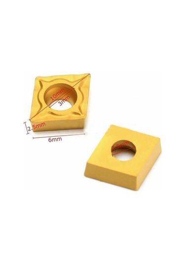 Pazly 10 Adet Ccmt060204-hm, Vp15tf Ekleme Aracı + Sclcr1212h06 Torna Takım Tutucu