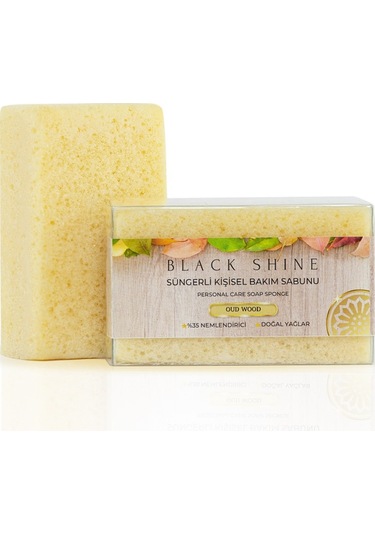 Black Shine Bs Doğal Zeytinyağı & Öd Ağacı Özlü Süngerli Sabunu 100 G