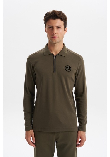 Arma Erkek Slim Fit Fermuarlı Polo Yaka Sweatshirt İnce Modal Pamuk Elastan Karışımlı Örme İnterlok Kumaş K30554989102 Haki Arma Erkek Slim Fit Fermuarlı Polo Yaka Sweatshirt İnce Modal Pamuk Elastan Karışımlı Örme İnterlok Kumaş K30554989102 Haki