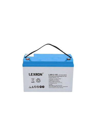 Lexron 12 V Volt 105 Ah Amper Deep Cycle Solar Güneş Jel Akü