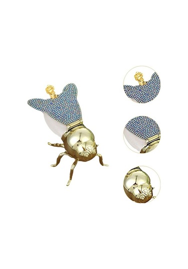 Trendooze Arı Şekilli Bal Süsü Baharat Kavanozu Mavi Renk Mavi