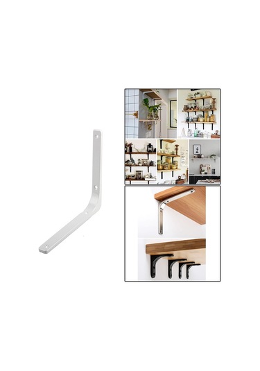 Suntek Ağır Hizmet Raf Aparatı Duvara Asma L Şekilli Braketler Beyaz 12 İnç Beyaz