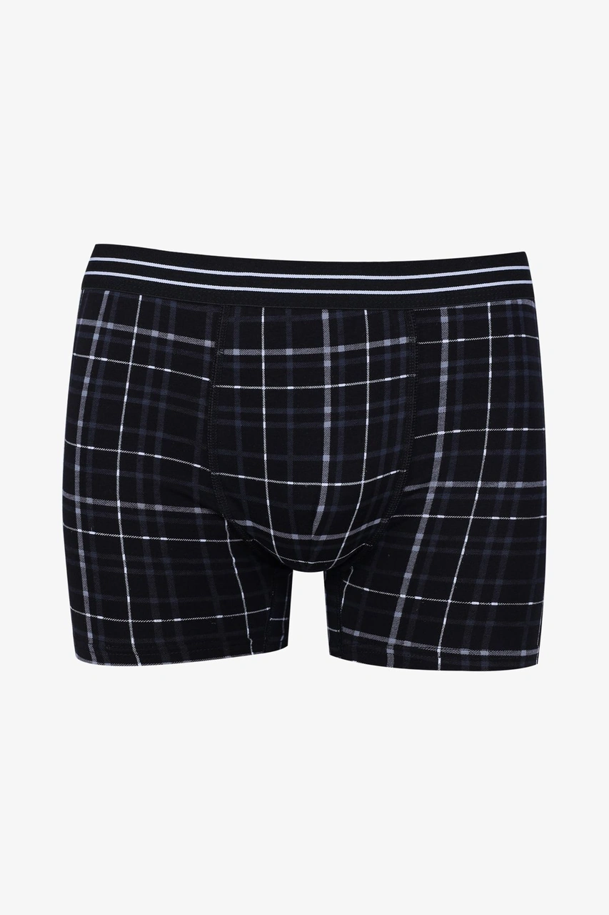 Erkek Üçlü Pamuklu Likralı Boxer Ko9003bx Siyah