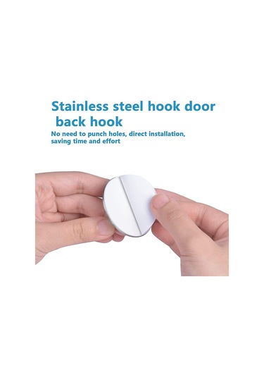 Duvara Montaj İçin 4 Adet Kendinden Yapışkanlı Gümüş Paslanmaz Çelik Kanca Çok Renkli