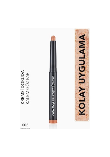 Flormar Color Shadow Asansörlü Kalem Far 002 Vintage Rose - 8682536039420