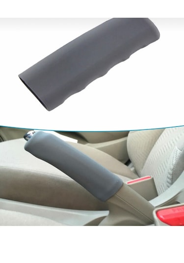 Point Tüm Araçlara Uygun Silikon El Freni Koruyucu Kılıfı Gri Renk