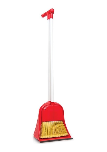 Omnisoft FLR F077 Mega Hazneli Süpürgeli Faraş Takımı Kırmızı