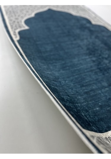 Seccade Kaymaz Yıkanabilir Battalboy Turkuaz Dijital Baskı 80x125