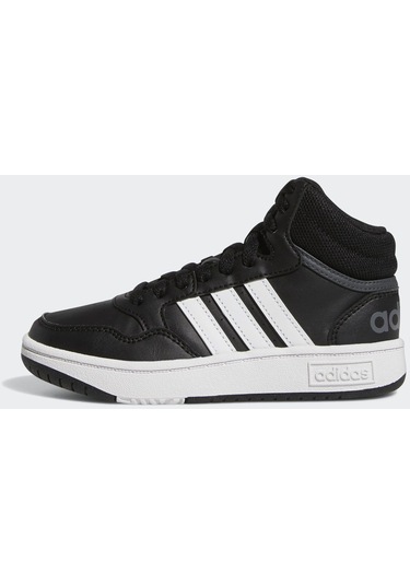 Adidas Hoops Mıd 3.0 K Kadın High Sneaker Siyah Beyaz - Siyah