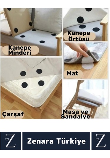 Kendinden Yapışkanlı İz Bırakmaz Tekrar Kullanılabilir Pratik Halı Kilim Kaydırmaz Cırt Bant 10 Adet