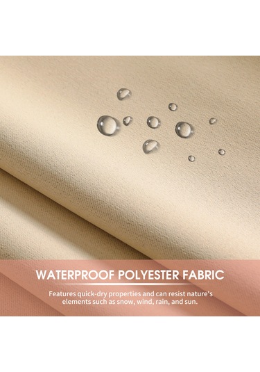 Vkemall Dayanıklı Su Geçirmez Poliester Perde, Tam Gizlilik Ve Güneş Engeli, Bahçe/ Havuz/ Veranda İçin, Tek Panel, 132x213 Cm