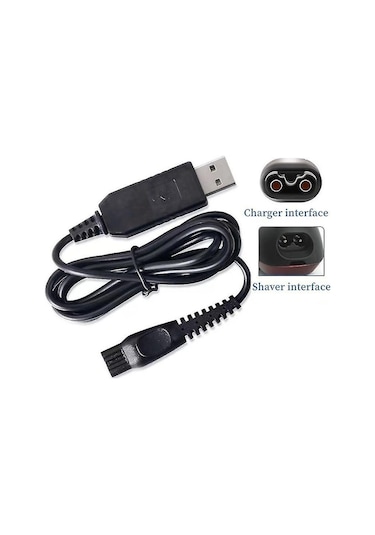 Philips Series 5000 Tıraş Makinesi Düzeltici Şarj Kablosu Siyah İçin Usb Şarj Kablosu 001