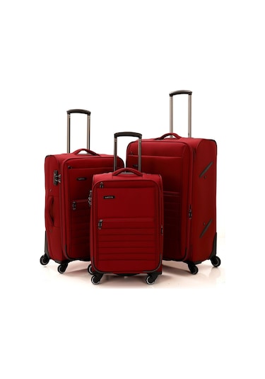 Mçs Üçlü Lüx Kumaş Valiz Seti V102 S16ny10017-set 00010 Bordo