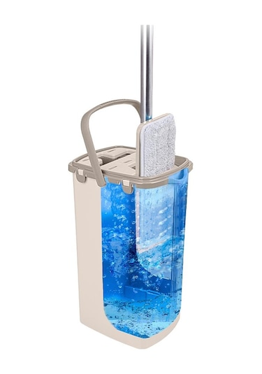 Omnisoft FLR F400 Eko Sihirli Tablet Mop Temizlik Seti Krem