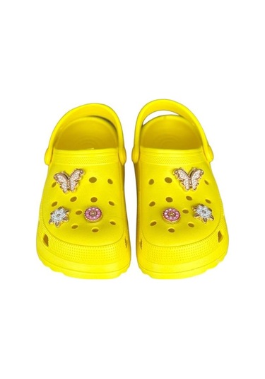 Kız Çocuk Yüksek Taban Taşlı Sandalet Sarı-sarı Sarı