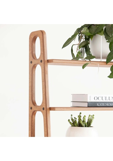 Woodesk Presa, Ahşap Kitaplık Ve Raf Ünitesi, 190x140, Tik Renk