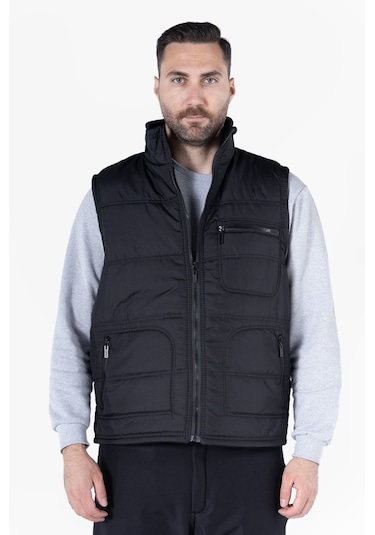 Polarlı Elyaf Takviyeli İş Yeleği Siyah