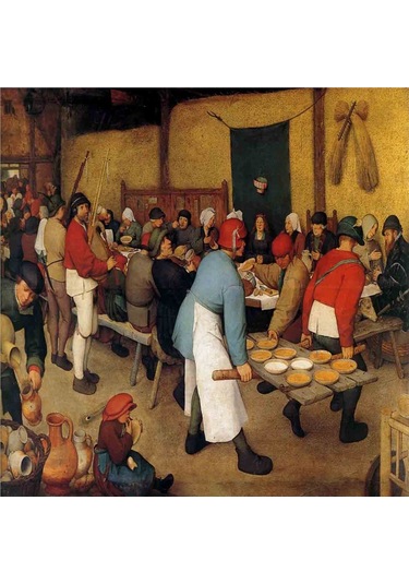 Pieter Brueghel Çocuk Oyunları Ve Eserleri Doğal Taş Bardak Altlığı 4'lü Set - Natural Stone Coasters - Taş Çok Renkli