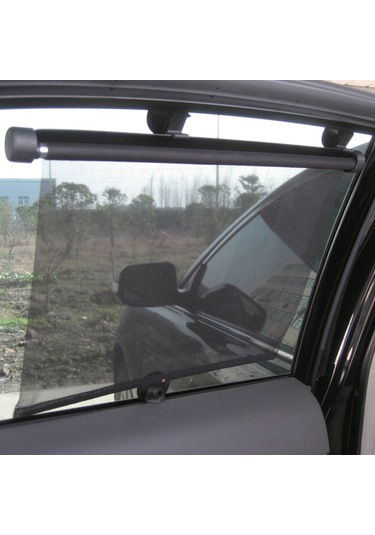 Yan Cam Perde Makaralı 2 Li Siyah