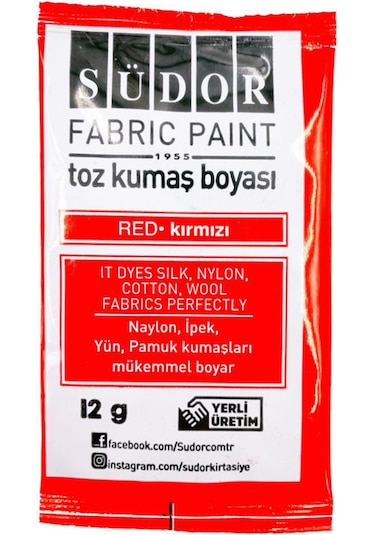 Südor Toz Kumaş Boyası Kırmızı