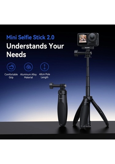 Createtech Mavic Eylem Kamera Tripod, Hareketli Ayarlı, Dayanıklı Model