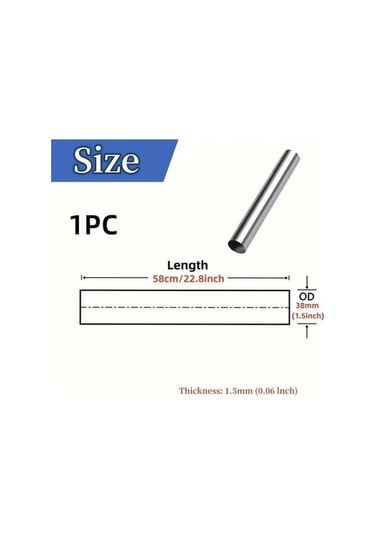 Pazly 42mm T304 Paslanmaz Çelik Dıy Özel Egzoz Boru, Evrensel Uygulama