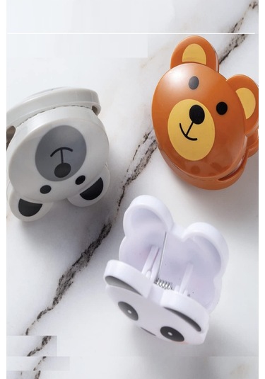 Büro Ev Ofis Mutfağı İçin 3adet Sızdırmaz Figür Gıda Poşet Torba Klips Mandalı