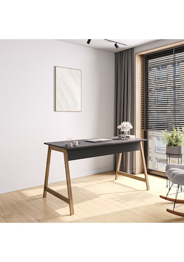 Lagomood Denge Çalışma Masası 120 Cm Antrasit Ceviz Antrasit  -  Ceviz