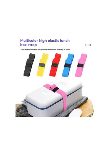 Ulzyvf Öğle Kutusu Bantları - Renkli Bento Elastik Askıları, 10 Adet, Gıda Kabı İçin Çok Renkli