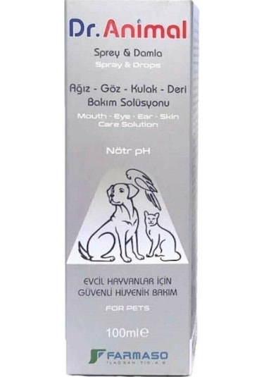 Dr. Animal Health Kedi Göz - Kulak - Ağız Bakım Solüsyonu 100 ML