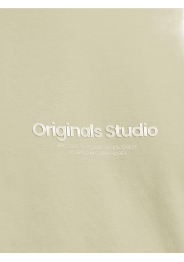 Jack & Jones Erkek Kabartma Logo Baskili Tisört - Vesterbro - 12240121 Celadon Tint