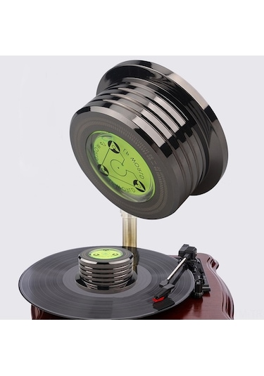 Novahub Vinil Plak Sabitleyici - Balonlu Titreşim Önleyici Ve Hız Göstergeli 50hz Dengeleyici