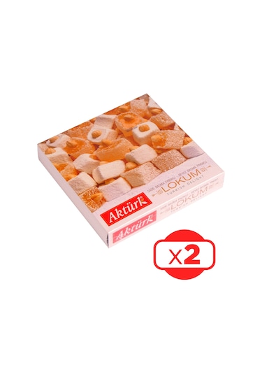 Aktürk Lokum Sade ve Beyaz Fındıklı 2 x 500 G